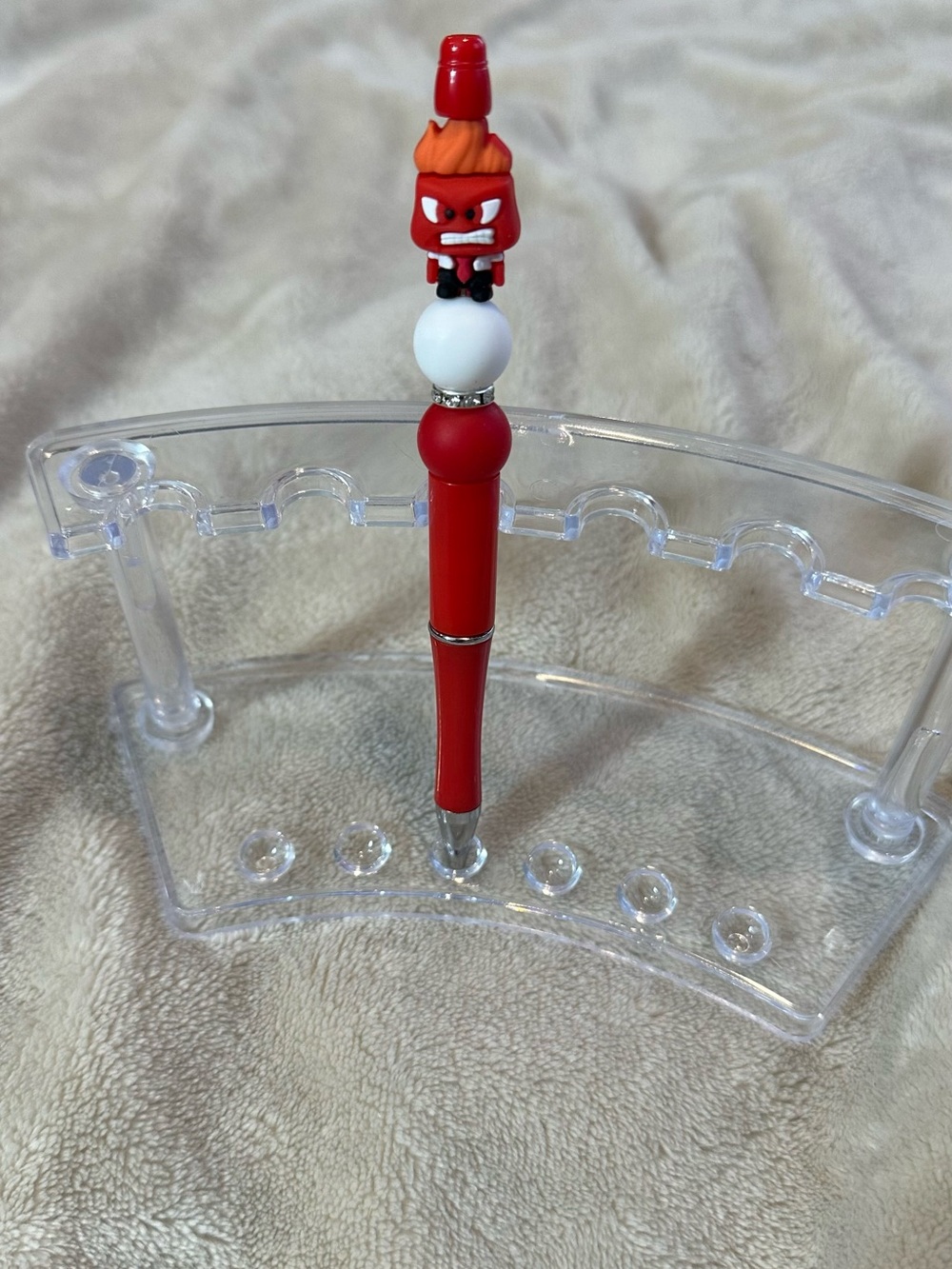 Red Angry Character Top Kids Toy Pen - Novelty Red Pen